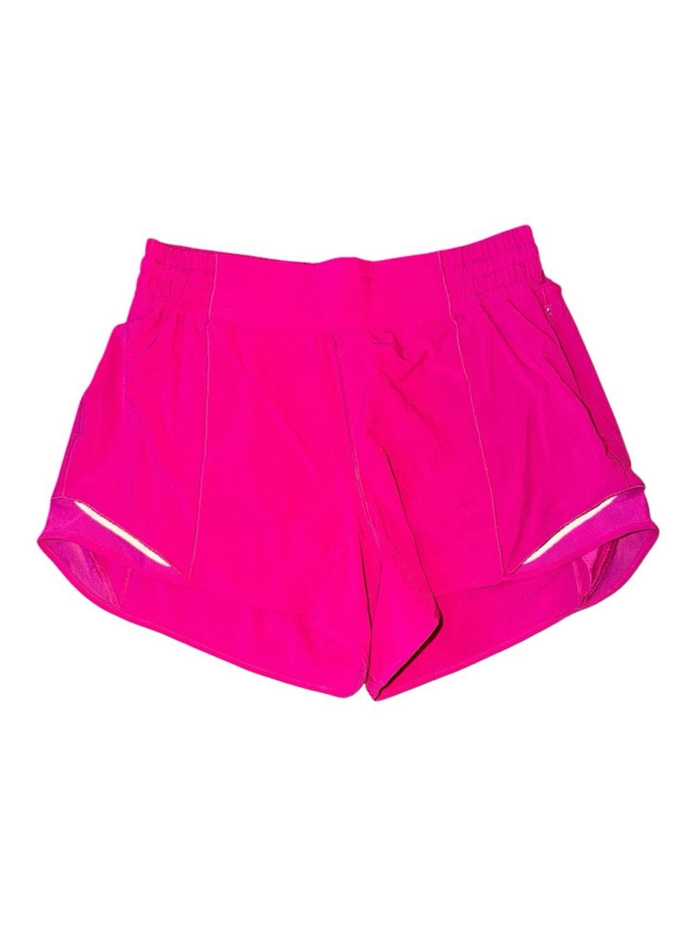 Lululemon Hotty Hot High-Rise Lined Short 4” Pink Flare Size 10 NWT